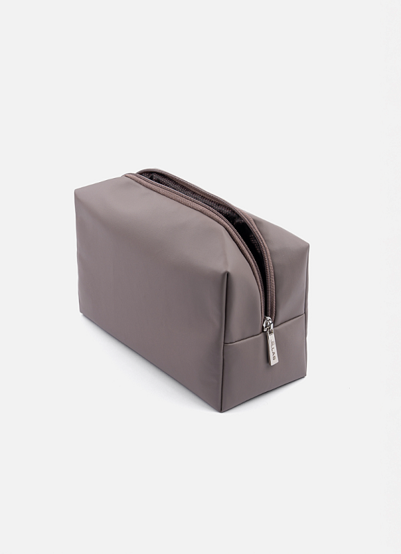 Косметичка jillas из искусственной кожи, M, серый по цене ₽1,890, размеры 300х200х30