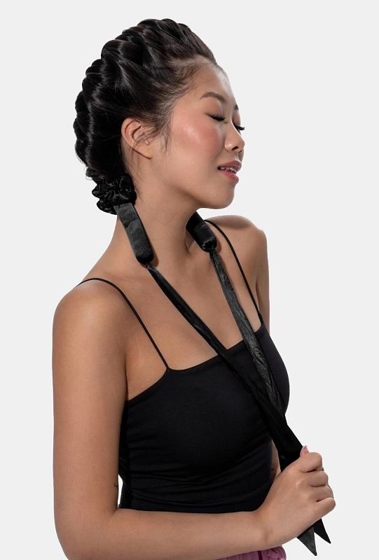 Мягкие бигуди из лебяжего пуха "Комплект jillas classic elegant черный" по цене ₽1,590, размеры 255х105х50, для волос От лопаток до пояса