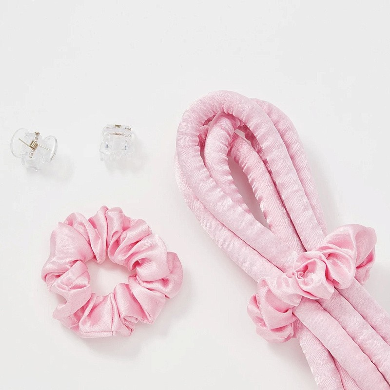 Мягкие бигуди из лебяжего пуха "Комплект jillas slim розовый" по цене 1&nbsp;390 ₽, размеры 205х85х25, для волос От каре до пояса