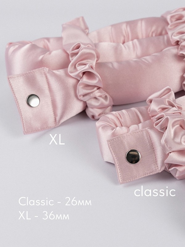 Мягкие бигуди из лебяжего пуха "Комплект jillas classic basic, светло-розовый" по цене ₽2,090, размеры 255х105х50, для волос От лопаток до пояса