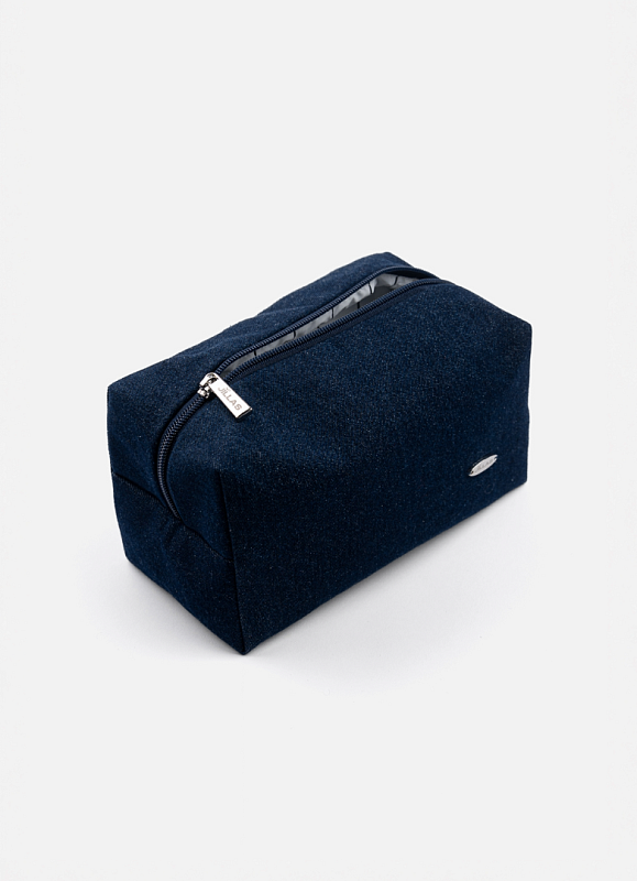 Косметичка jillas джинсовая, темно-синий по цене ₽1,890, размеры 300х200х30