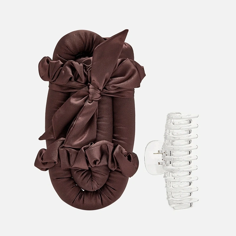 Мягкие бигуди из лебяжего пуха "Комплект jillas classic elegant коричневый" по цене ₽1,590, размеры 255х105х50, для волос От лопаток до пояса