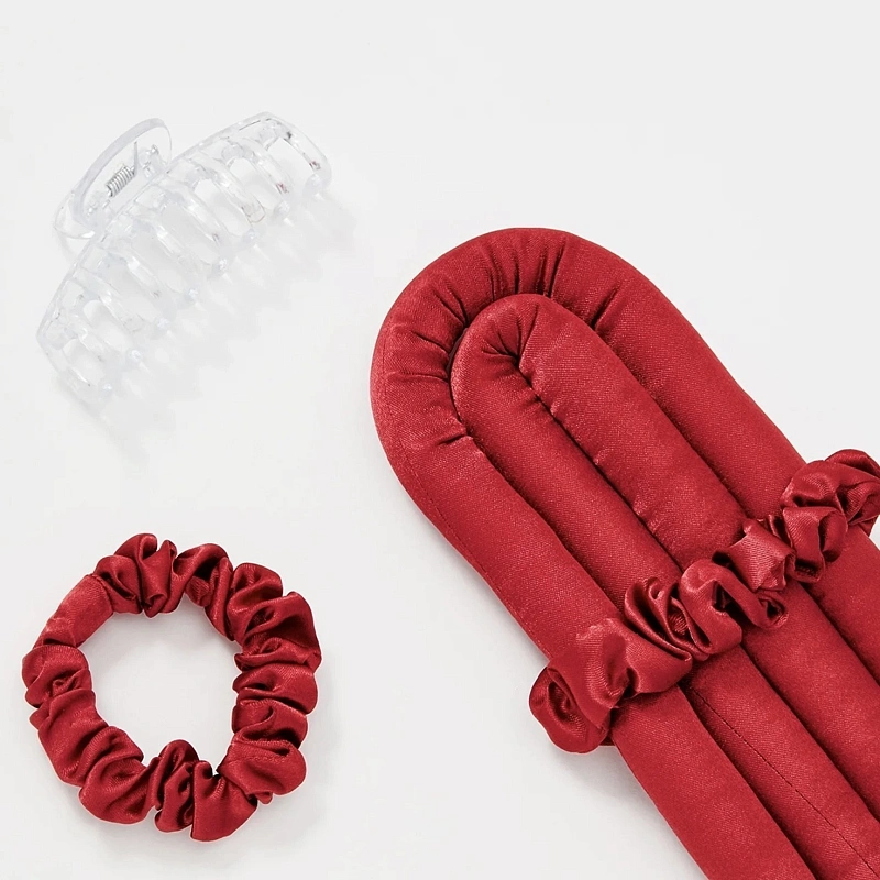 Мягкие бигуди из лебяжего пуха "Комплект jillas mini бордовый" по цене ₽1,390, размеры 235х85х40, для волос От плеч до пояса