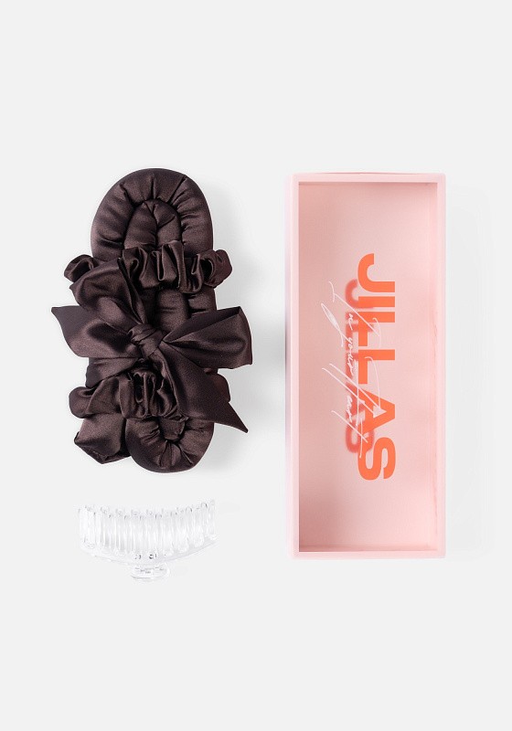 Мягкие бигуди из лебяжего пуха "Комплект jillas classic elegant с мягким наполнителем, коричневый" по цене 1&nbsp;990 ₽, размеры 255х105х50, для волос От лопаток до пояса