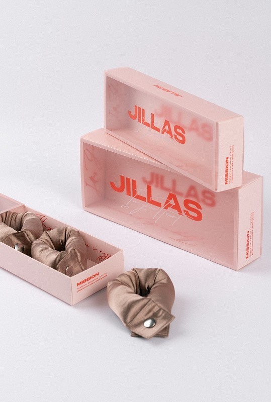Мягкие бигуди из лебяжего пуха "Комплект jillas compact 190/26, капучино" по цене ₽2,190, размеры 255х105х50, для волос От лопаток до пояса