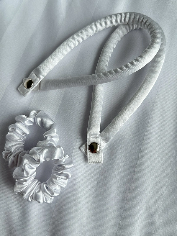 Мягкие бигуди из лебяжего пуха "Комплект jillas slim compact 2.0, белый" по цене ₽1,890, размеры 205х85х25, для волос От каре до пояса