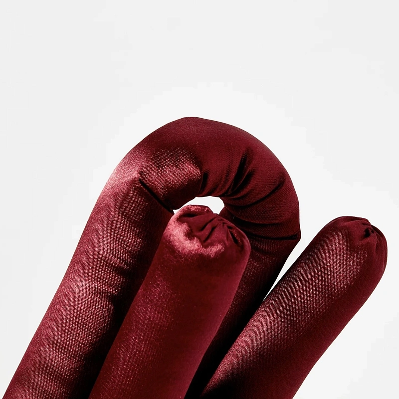 Мягкие бигуди из лебяжего пуха "Комплект jillas classic бордовый" по цене ₽1,390, размеры 255х105х50, для волос От лопаток до пояса