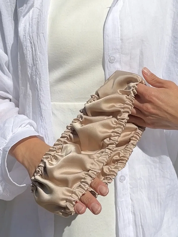 Повязка для фиксации бигуди jillas, песочный - аксессуар для локонов по цене ₽990, материал Синтетическая ткань