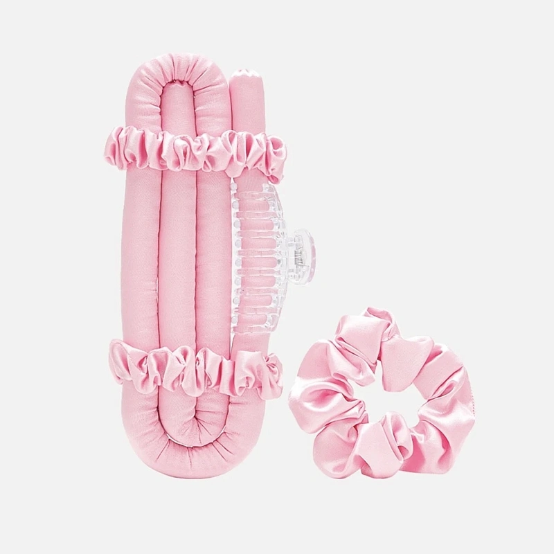 Мягкие бигуди из лебяжего пуха "Комплект jillas mini розовый" по цене ₽1,390, размеры 235х85х40, для волос От плеч до пояса