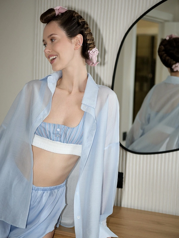 Мягкие бигуди из лебяжего пуха "Комплект jillas classic compact 2.0, светло-розовый" по цене 2&nbsp;290 ₽, размеры 255х105х50, для волос От лопаток до пояса