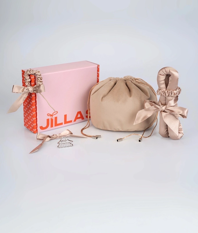 Мягкие бигуди из лебяжего пуха "Набор jillas for sleep, золотистый" по цене 2&nbsp;990 ₽, размеры 215х175х75, для волос От плеч до пояса