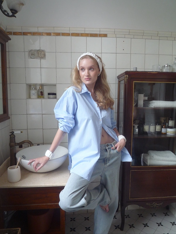 Набор повязок для умывания jillas из велюра, белый, 4,5 см - аксессуар для локонов по цене ₽1,290, материал Синтетическая ткань