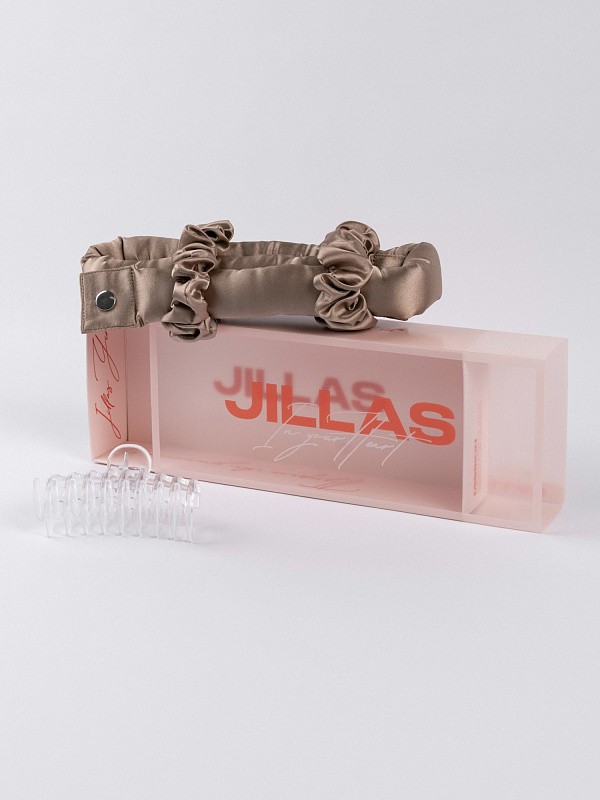 Мягкие бигуди из лебяжего пуха "Комплект jillas classic basic, капучино" по цене ₽2,090, размеры 255х105х50, для волос От лопаток до пояса