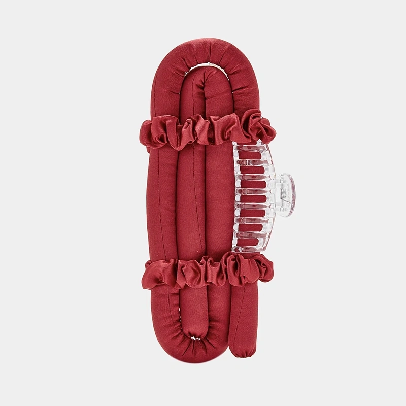 Мягкие бигуди из лебяжего пуха "Комплект jillas mini бордовый" по цене ₽1,390, размеры 235х85х40, для волос От плеч до пояса