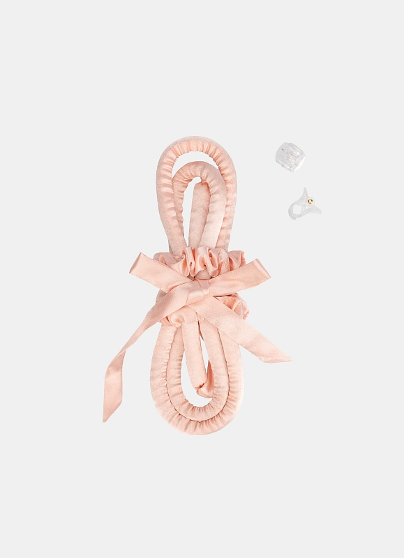 Мягкие бигуди из лебяжего пуха "Комплект jillas slim elegant персиковый" по цене ₽1,390, размеры 205х85х25, для волос От каре до пояса