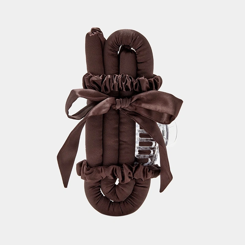 Мягкие бигуди из лебяжего пуха "Комплект jillas mini elegant коричневый" по цене 1&nbsp;590 ₽, размеры 235х85х40, для волос От плеч до пояса