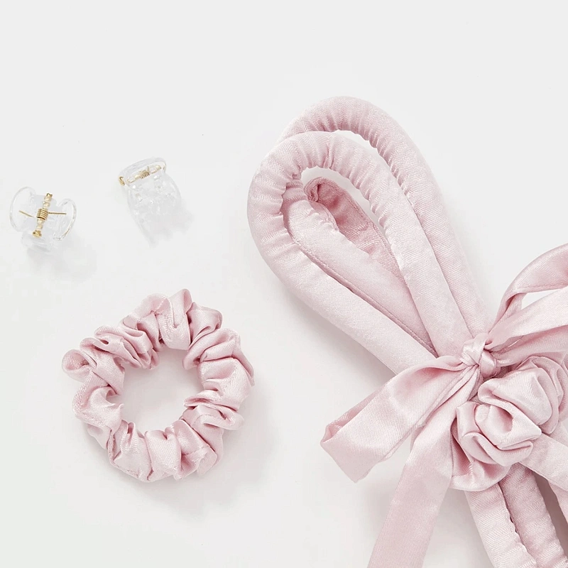 Мягкие бигуди из лебяжего пуха "Комплект jillas slim elegant светло-розовый" по цене ₽1,390, размеры 205х85х25, для волос От каре до пояса